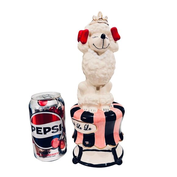 Blue Sky Clayworks Ooh La La Ceramic Poodle Figurine Valentines Day 10.5"H - Picture 3 of 9